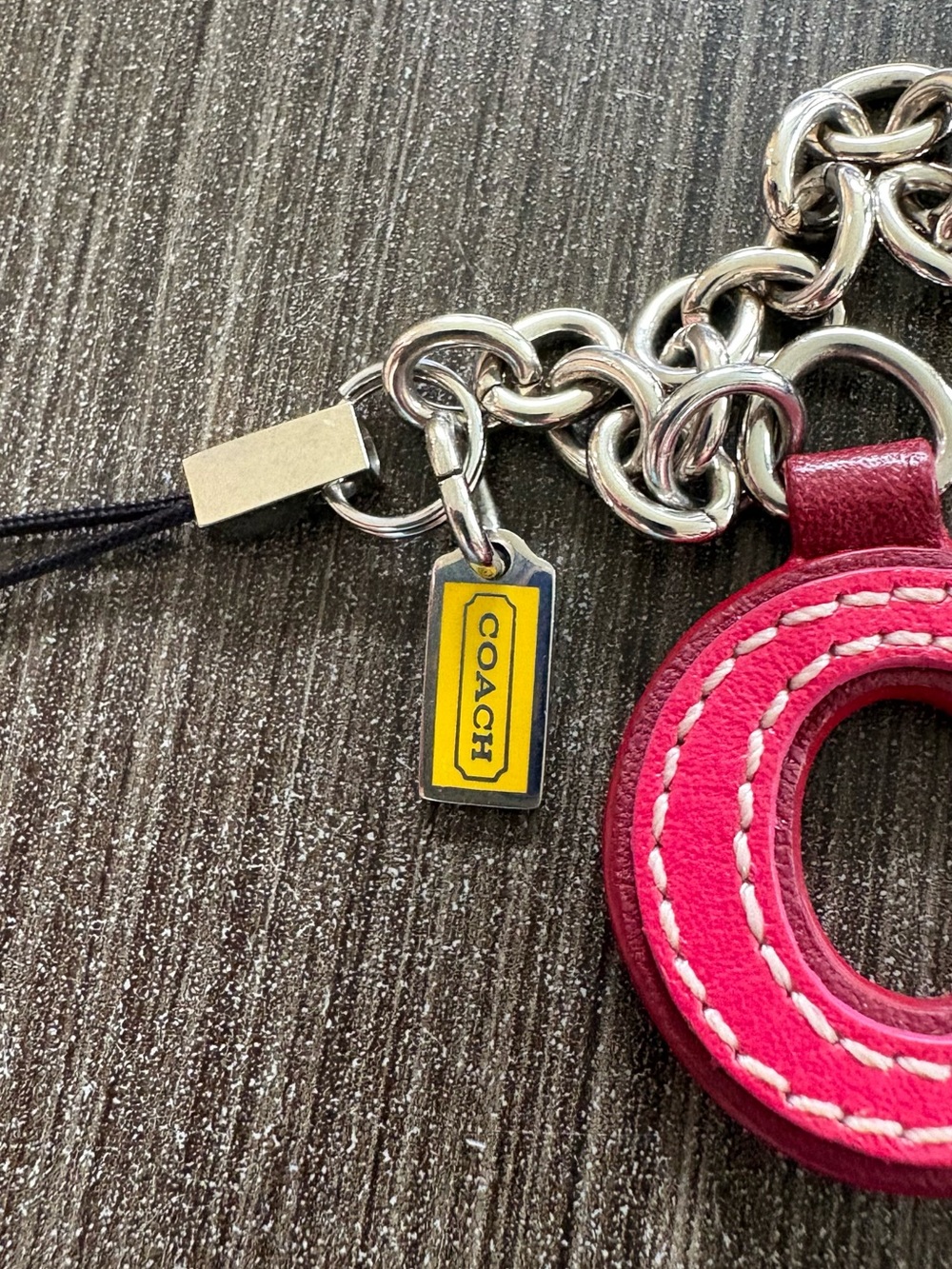 Coach Leather Letters Bag Charm Y2K - Picture 7 of 13